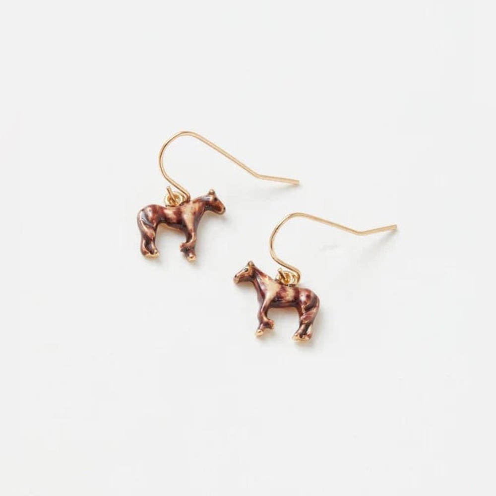 Enamel Farm Horse Earrings by Fable England